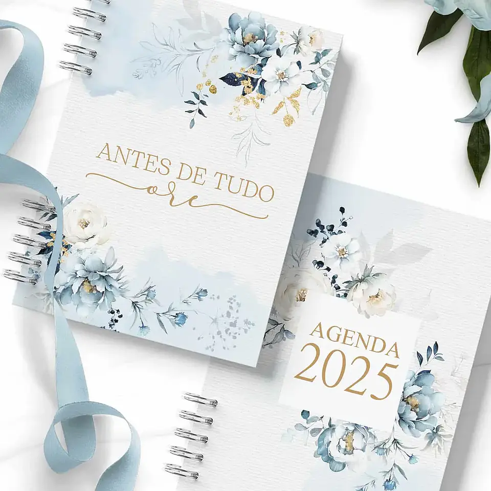 Arquivo Agendas 2026 e Perm Versículos Floral Azul - Bicho Papel 4