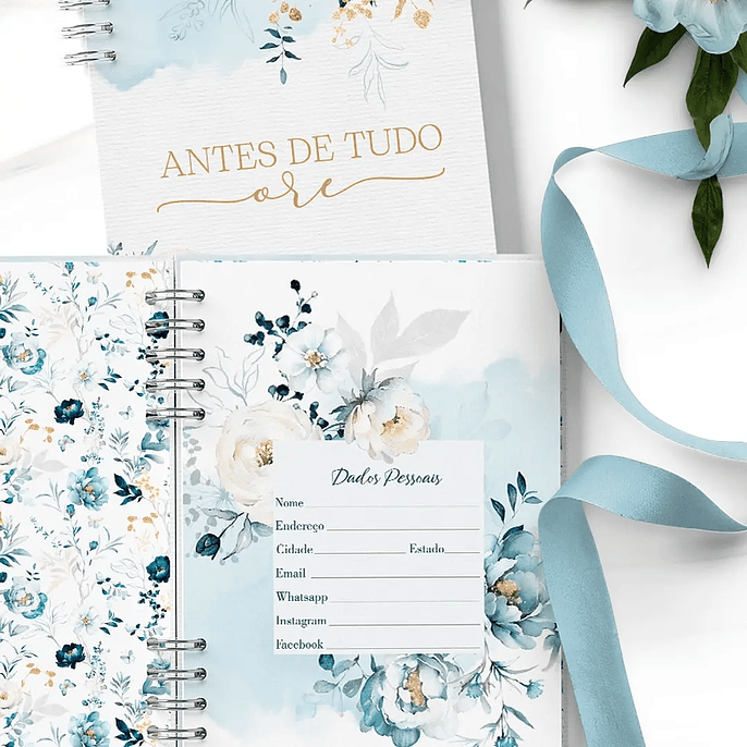 Arquivo Agendas 2026 e Perm Versículos Floral Azul - Bicho Papel 7