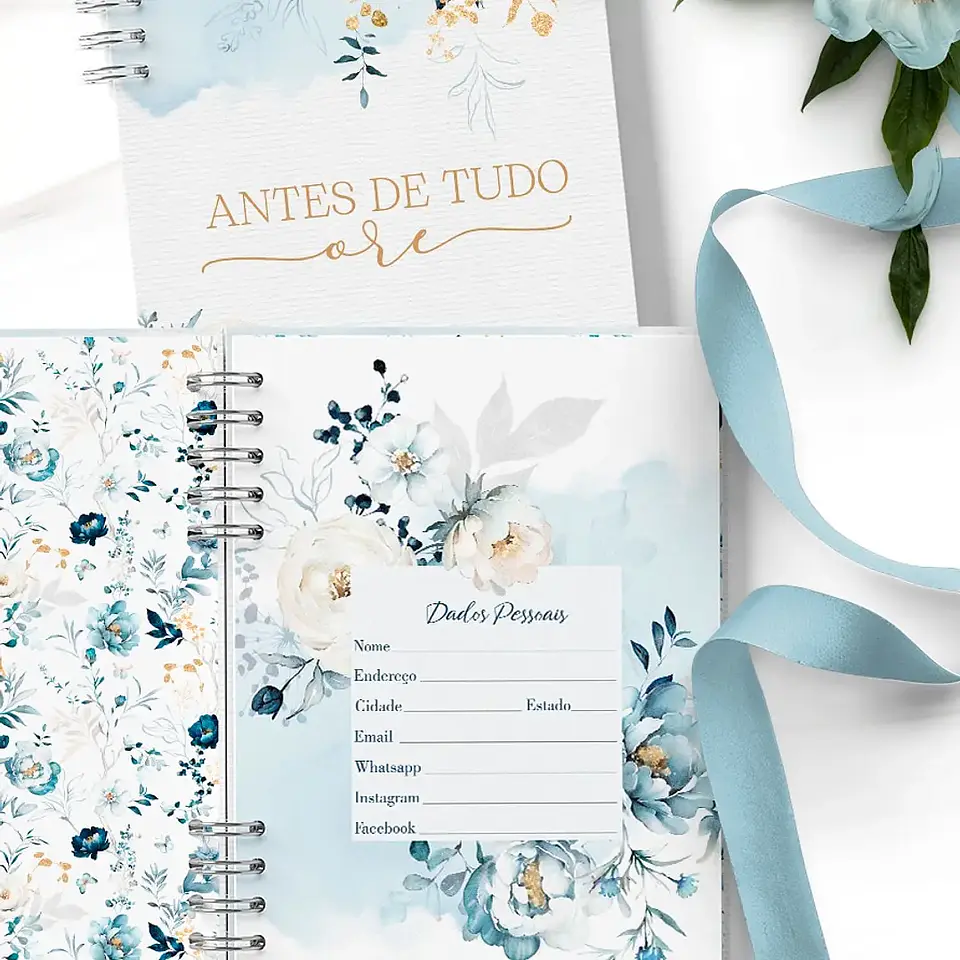 Arquivo Agendas 2026 e Perm Versículos Floral Azul - Bicho Papel 7