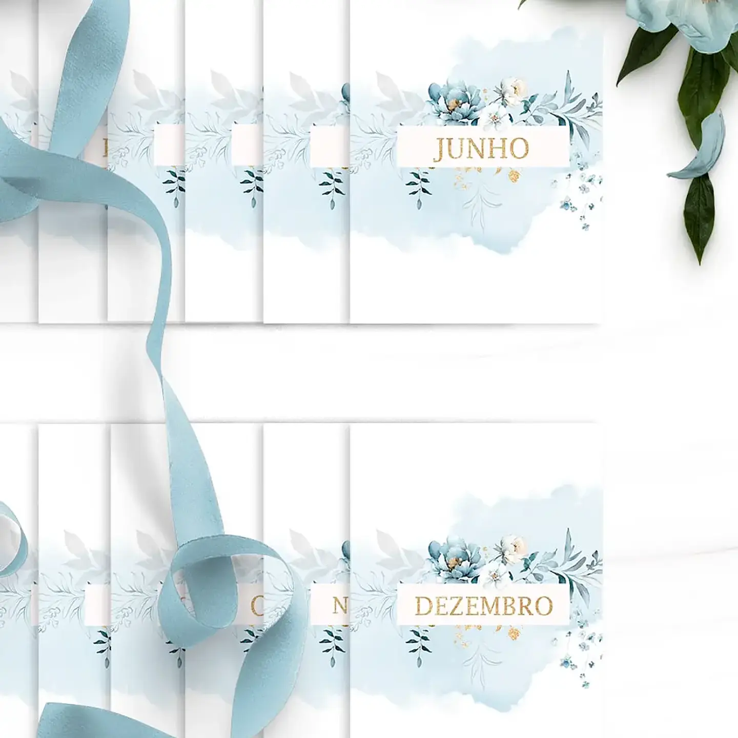 Arquivo Agendas 2026 e Perm Versículos Floral Azul - Bicho Papel 12