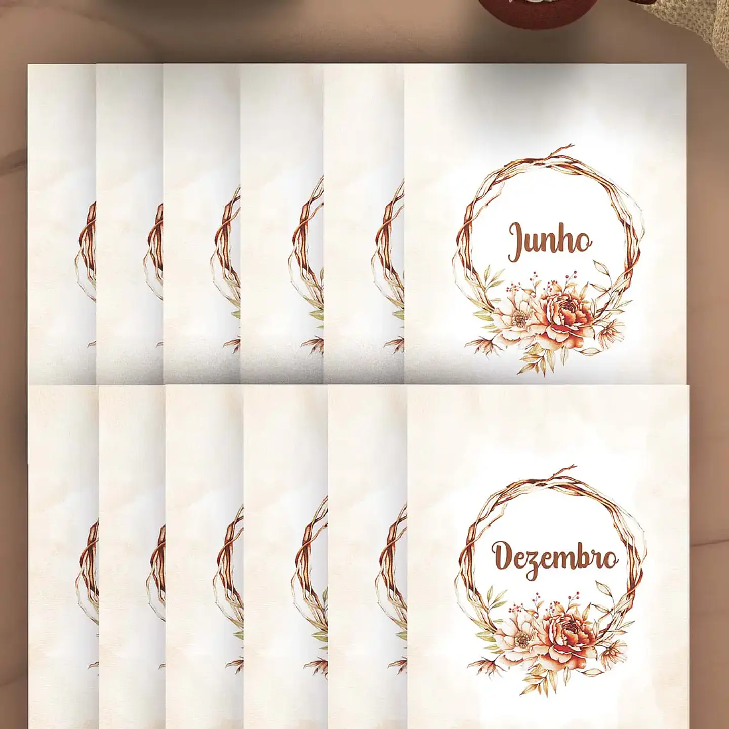 Arquivo Coleção Floral 4 Agendas Permanente - Bicho Papel 4