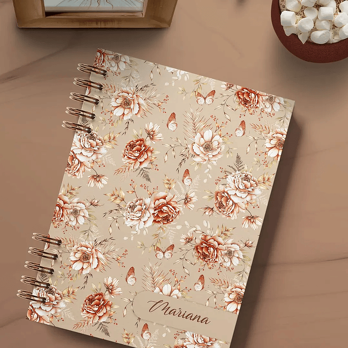Arquivo Coleção Floral 4 Agendas Permanente - Bicho Papel 6