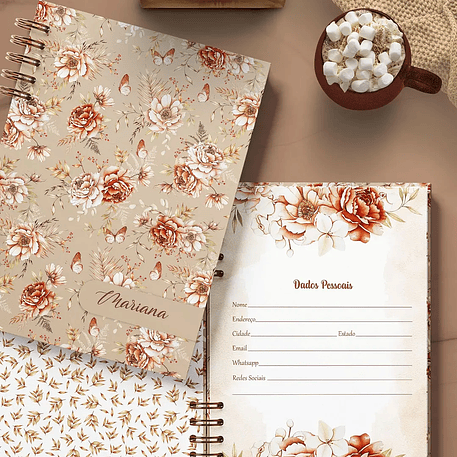 Arquivo Coleção Floral 4 Agendas Permanente - Bicho Papel 9