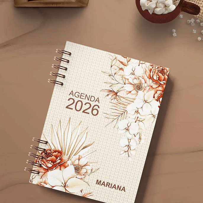 Arquivo Coleção Floral 4 Agendas Permanente - Bicho Papel 10