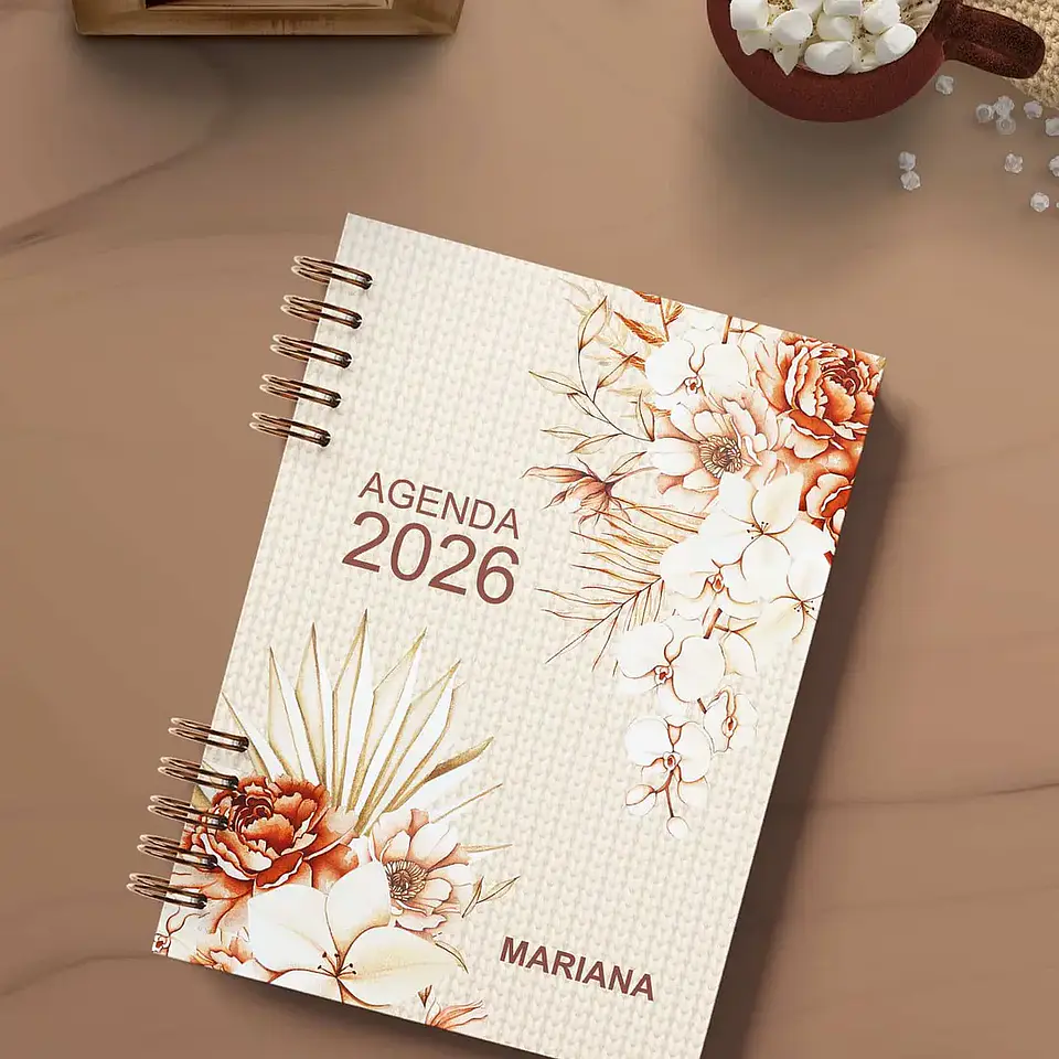 Arquivo Coleção Floral 4 Agendas Permanente - Bicho Papel 10