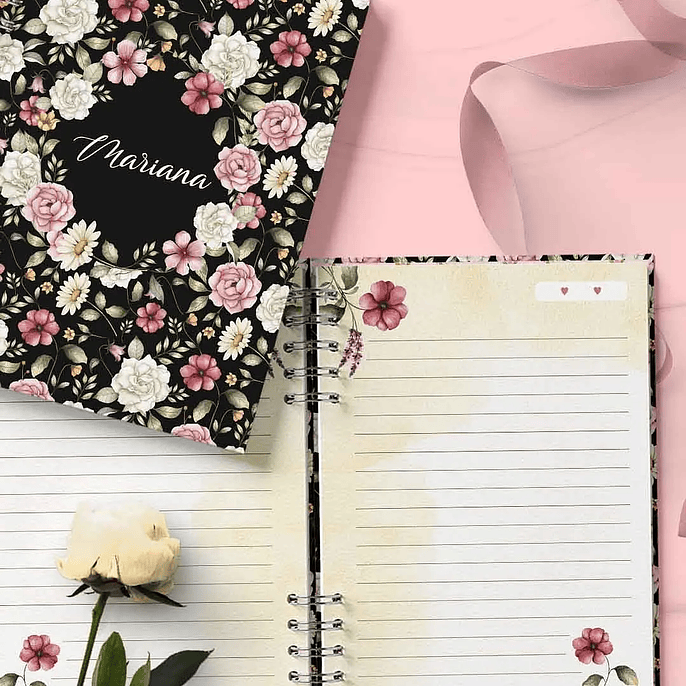 Arquivo Capas e Miolos Pautados Flores e Cores - Bicho Papel 3