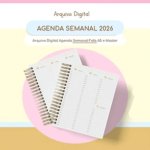 Arquivo Miolo Agenda Semanal Fofa 2026 - Estudio G19