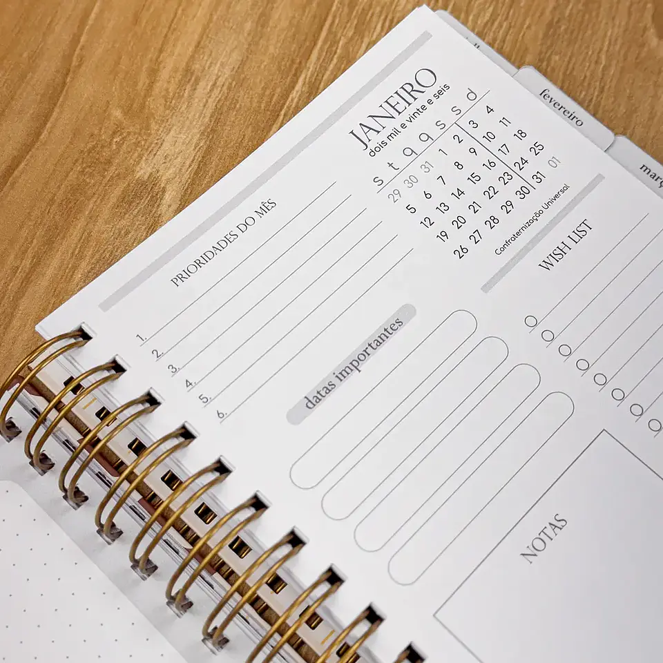 Arquivo Planner A5 Neutro - G19 3