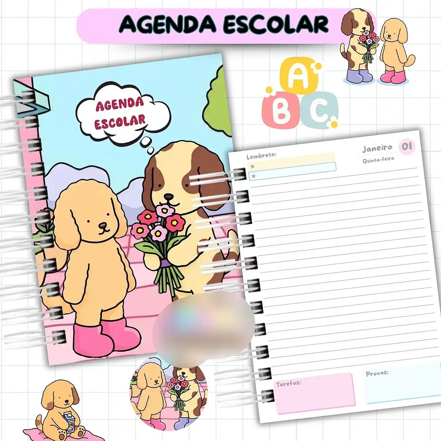 Arquivo Agenda Escolar Bobbie Goods Menina - Van Criações 4