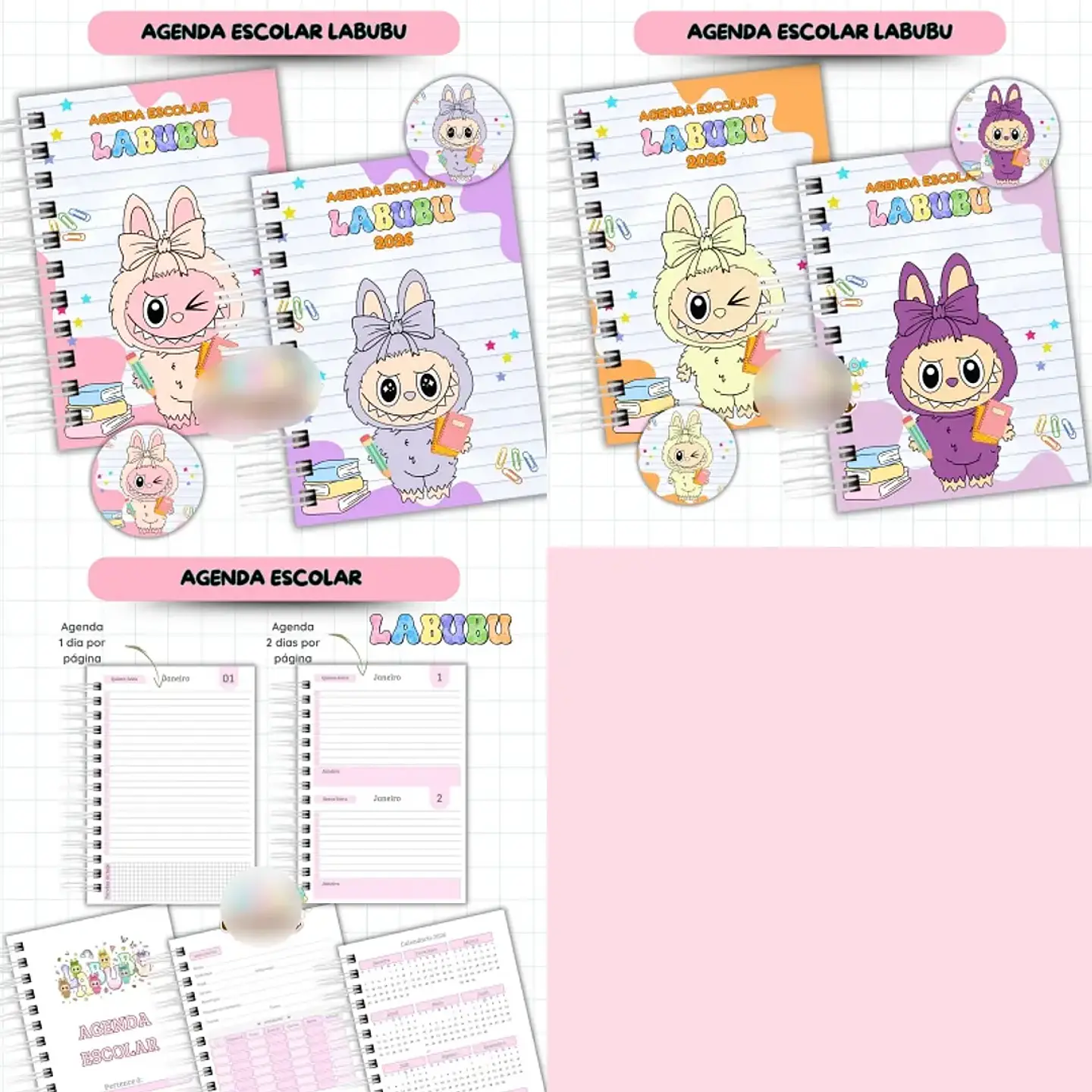 Arquivo Agenda Escolar Labubu 2026 - Van 1