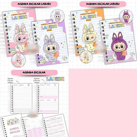 Arquivo Agenda Escolar Labubu 2026 - Van 1