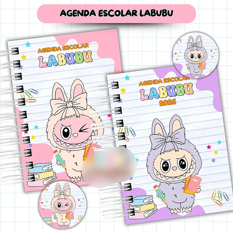 Arquivo Agenda Escolar Labubu 2026 - Van 4