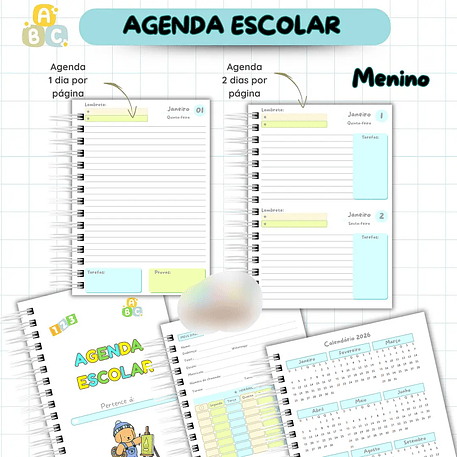 Arquivo Agenda Escolar Bobbie Goods 2026 - Van 2