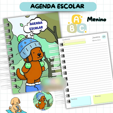 Arquivo Agenda Escolar Bobbie Goods 2026 - Van 3