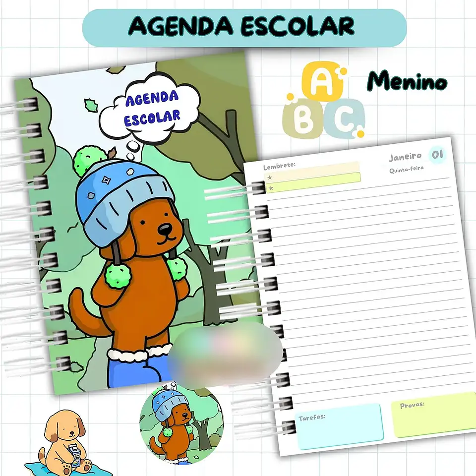 Arquivo Agenda Escolar Bobbie Goods 2026 - Van 3