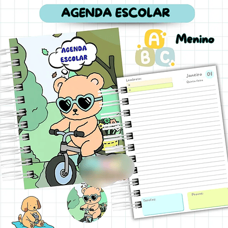 Arquivo Agenda Escolar Bobbie Goods 2026 - Van 4