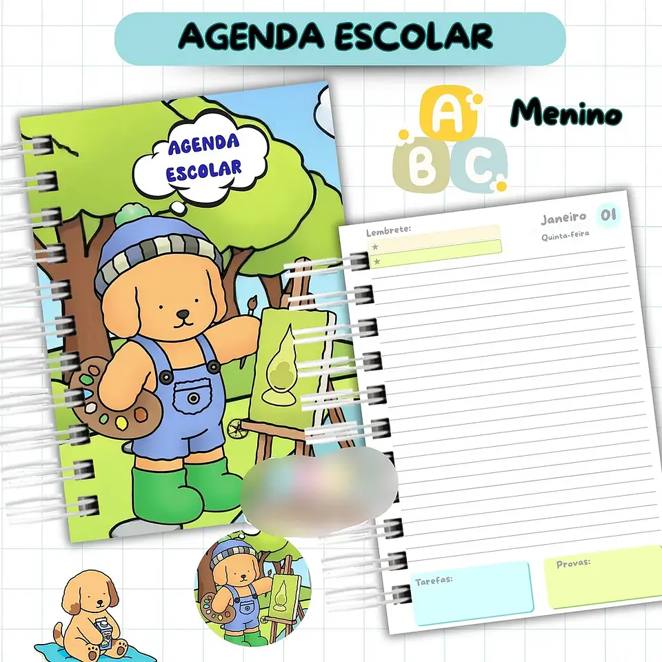 Arquivo Agenda Escolar Bobbie Goods 2026 - Van 5
