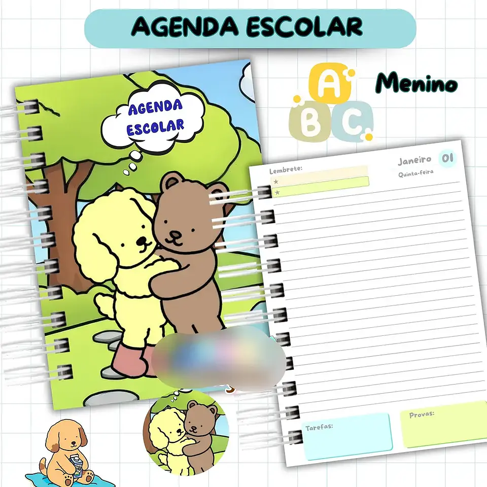 Arquivo Agenda Escolar Bobbie Goods 2026 - Van 1
