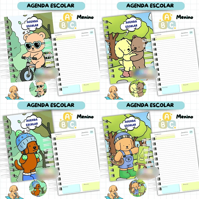 Arquivo Agenda Escolar Bobbie Goods 2026 - Van 6