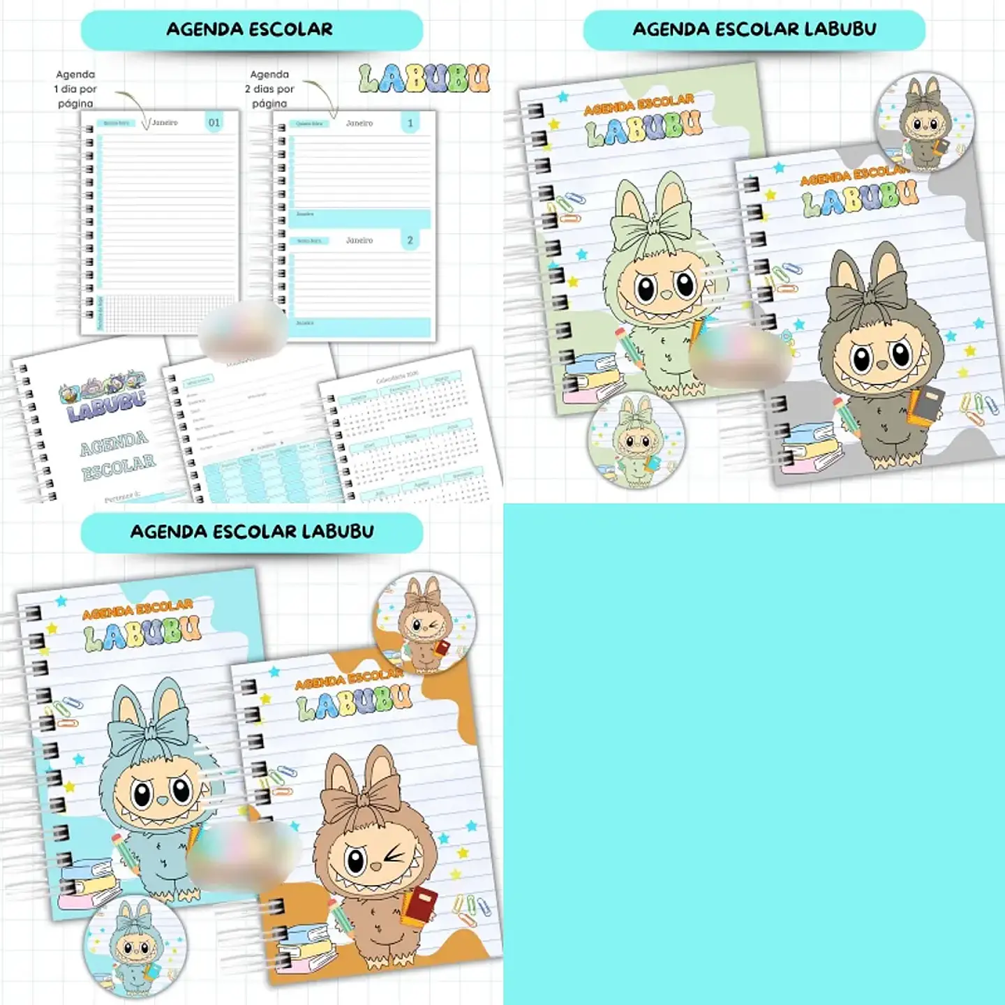 Arquivo Agenda Escolar Labubu 2026 - VAN 3