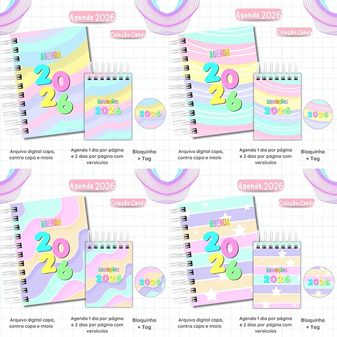 Arquivo Agendas Candy Collor 2026- Van Criações