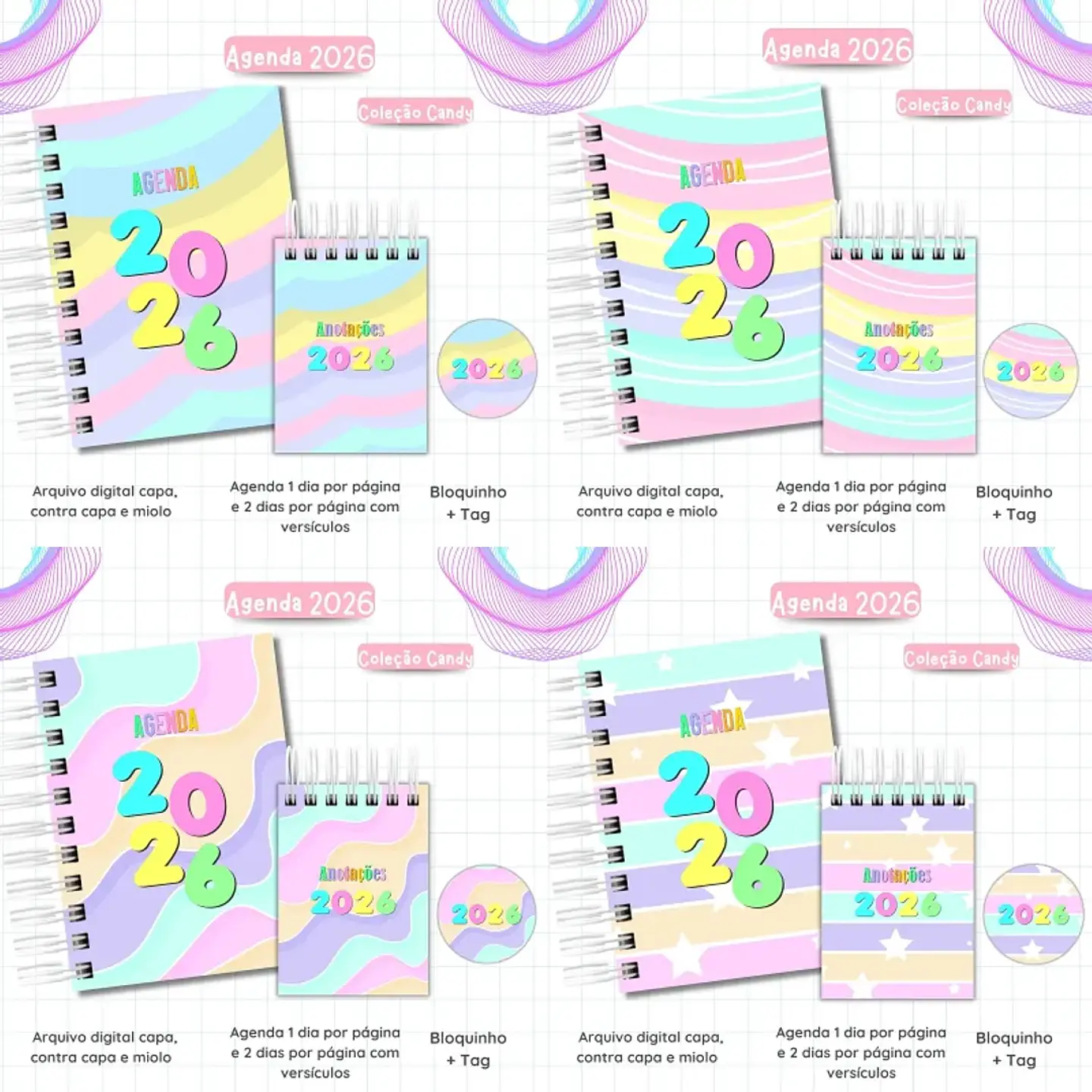 Arquivo Agendas Candy Collor 2026- Van Criações 1