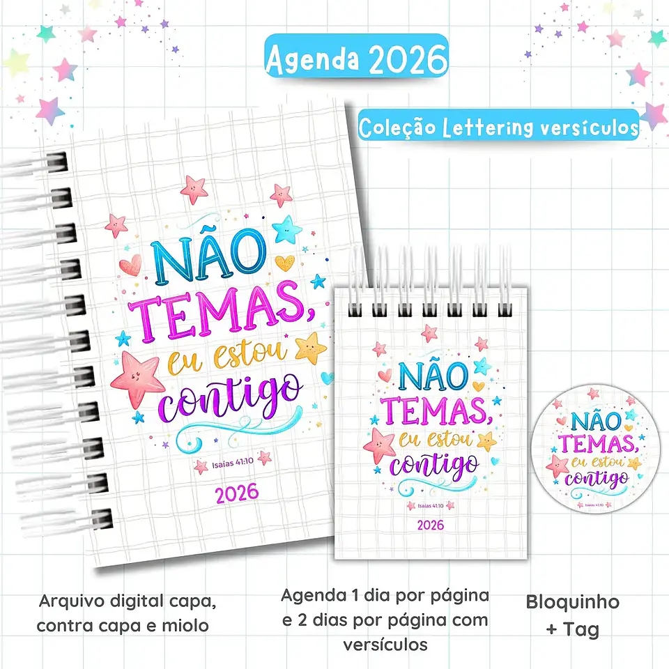 Arquivo Agenda Lettering Versículos 2026 - VAN 1