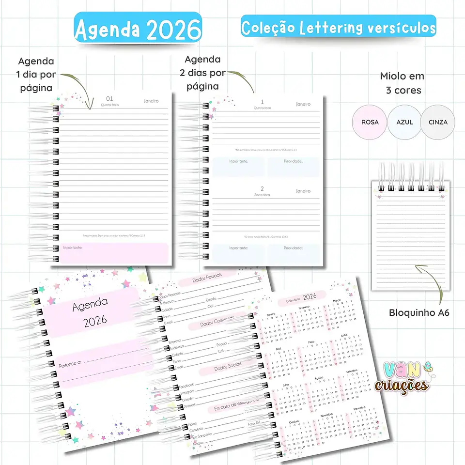 Arquivo Agenda Lettering Versículos 2026 - VAN 5