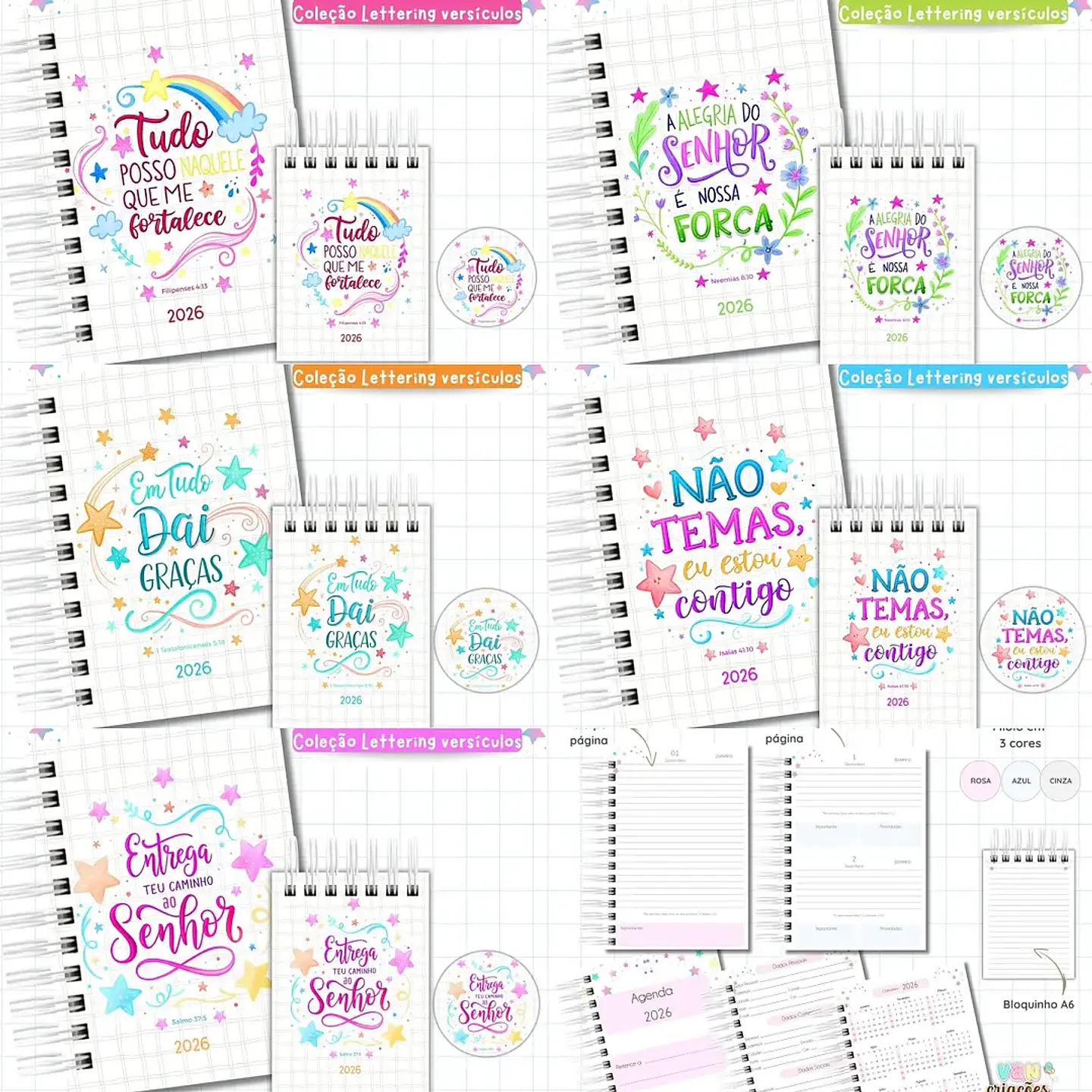 Arquivo Agenda Lettering Versículos 2026 - VAN 7