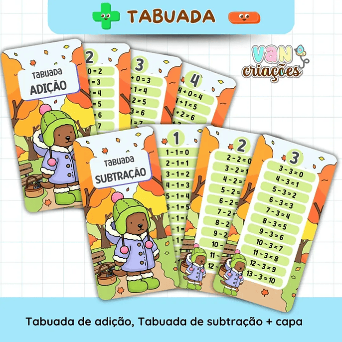 Arquivo Tabuada Bobbie Goods Adição e Subtração- VAN 2