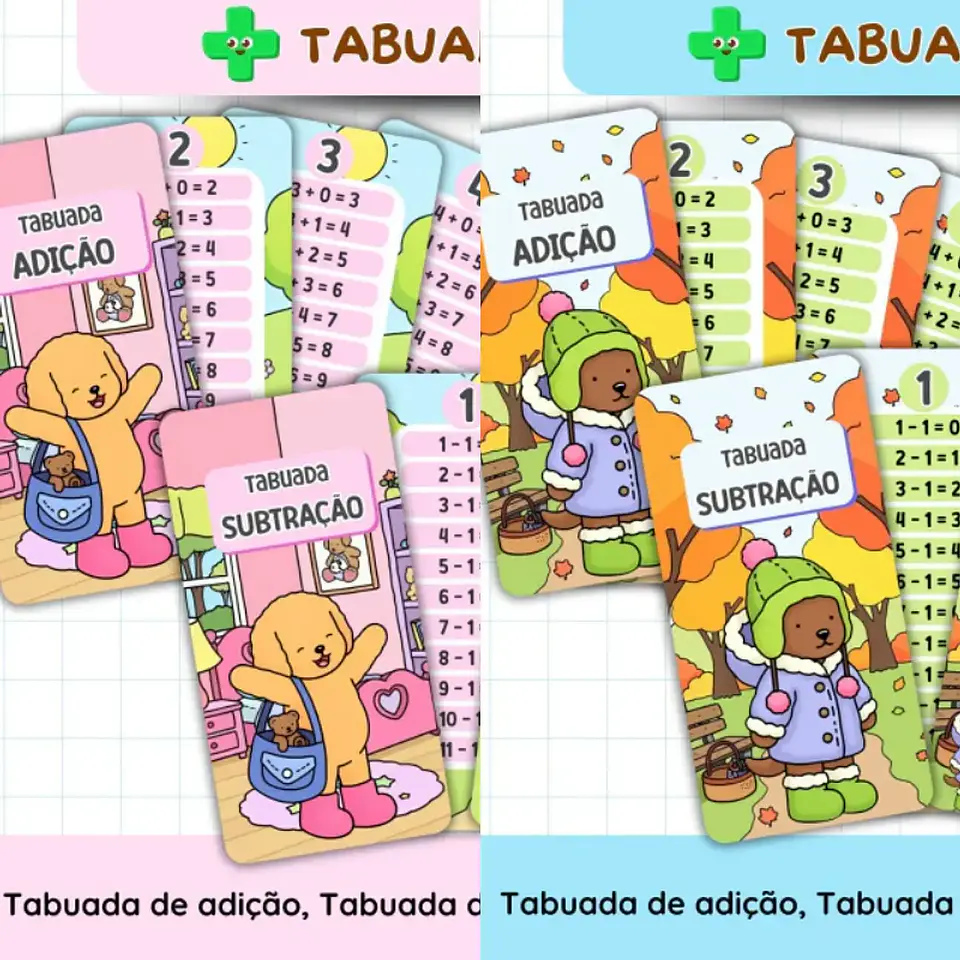 Arquivo Tabuada Bobbie Goods Adição e Subtração- VAN 1