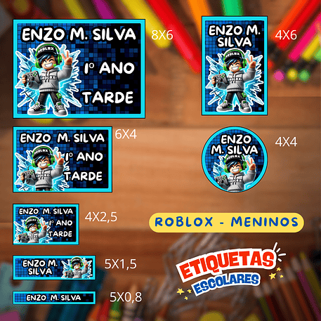 Arquivo Etiqueta Escolar Roblox Menino 1