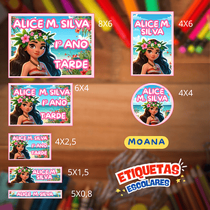 Arquivo Etiqueta Escolar Moana