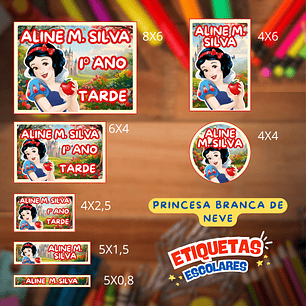 Arquivo Etiqueta Escolar Branca De Neve