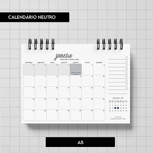 Arquivo Combo Calendário Neutro 2026 - Trilha de Papel