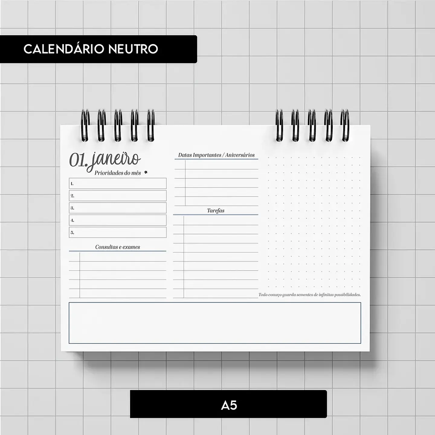 Arquivo Combo Calendário Neutro 2026 - Trilha de Papel 3