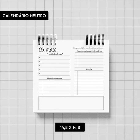 Arquivo Combo Calendário Neutro 2026 - Trilha de Papel 4