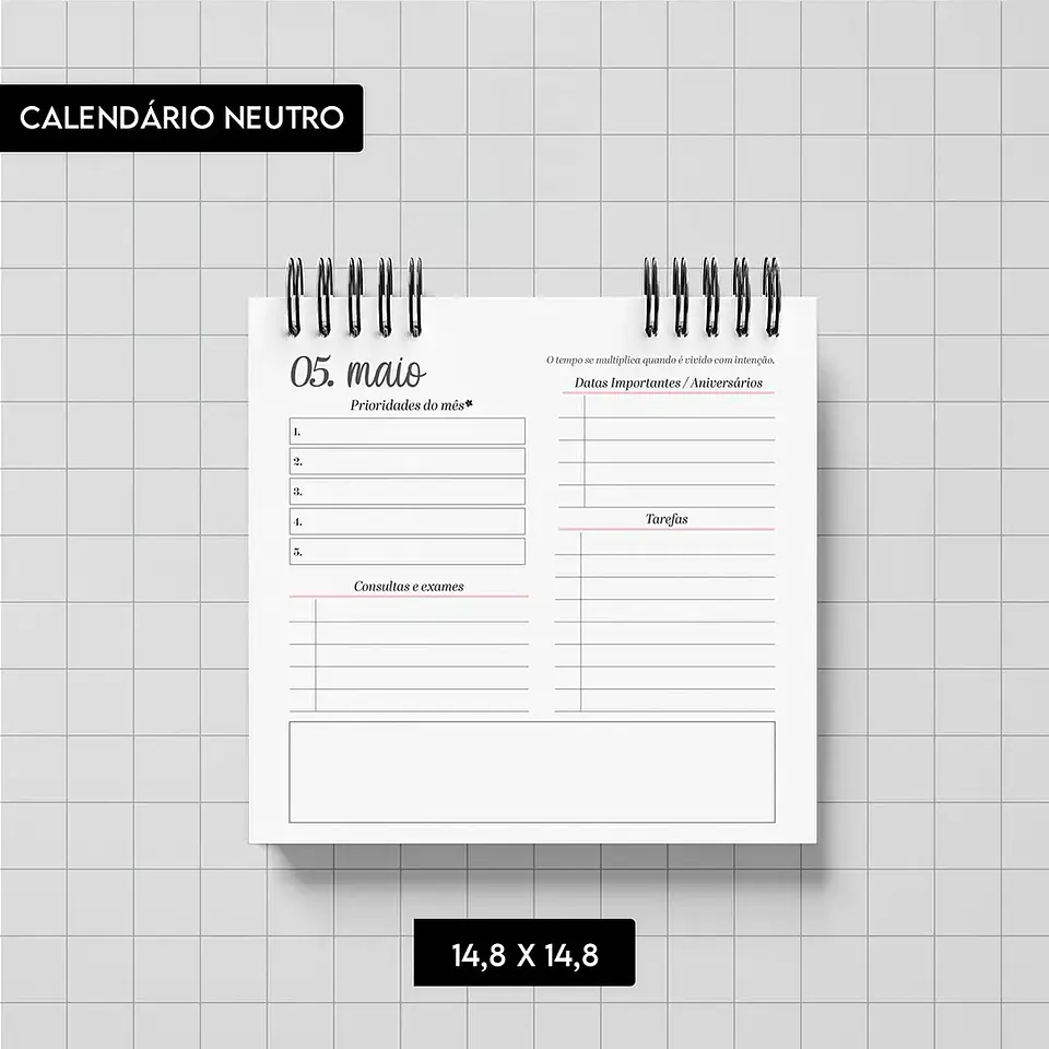 Arquivo Combo Calendário Neutro 2026 - Trilha de Papel 4