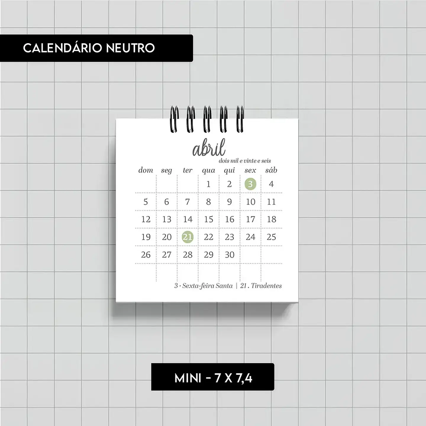 Arquivo Combo Calendário Neutro 2026 - Trilha de Papel 5