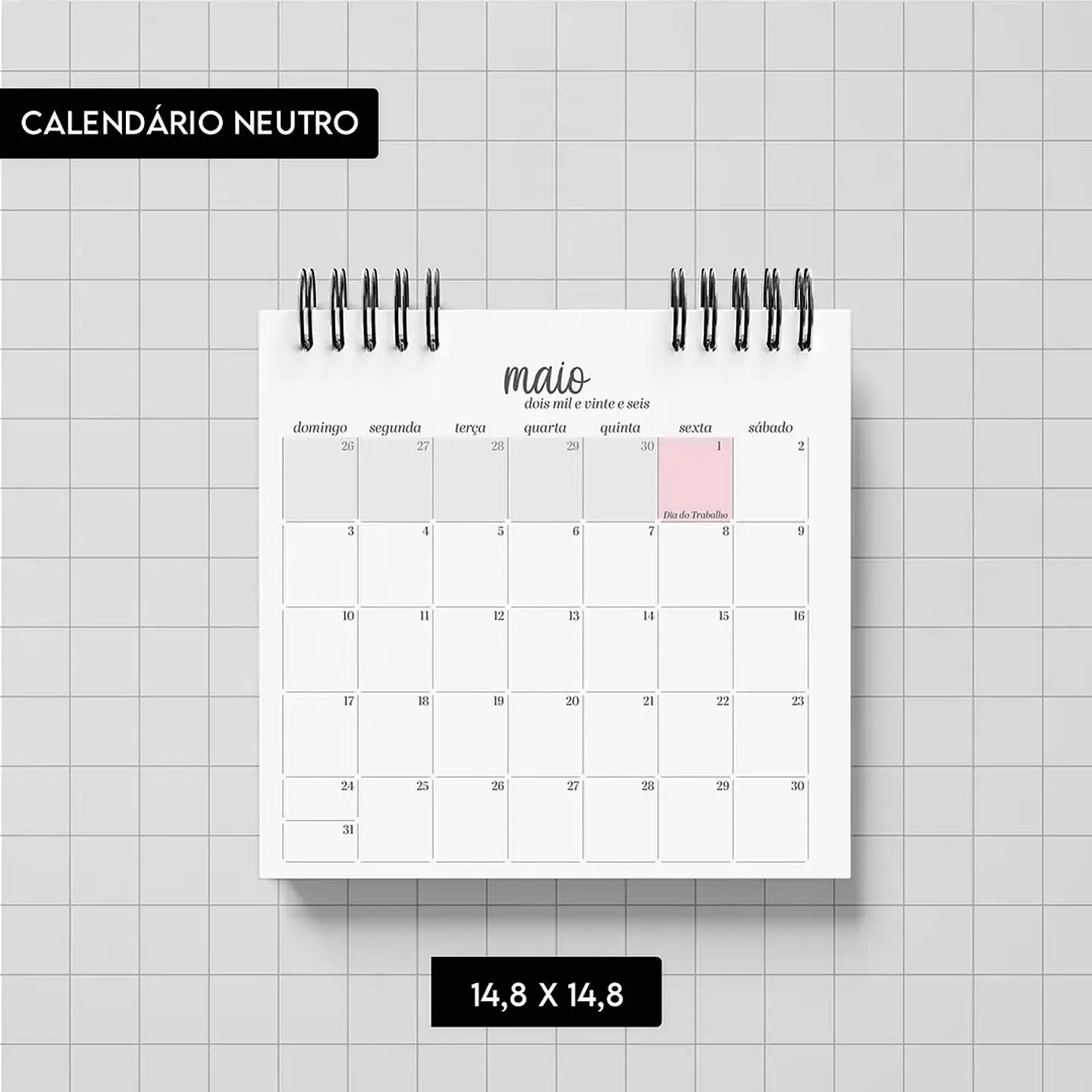 Arquivo Combo Calendário Neutro 2026 - Trilha de Papel 6