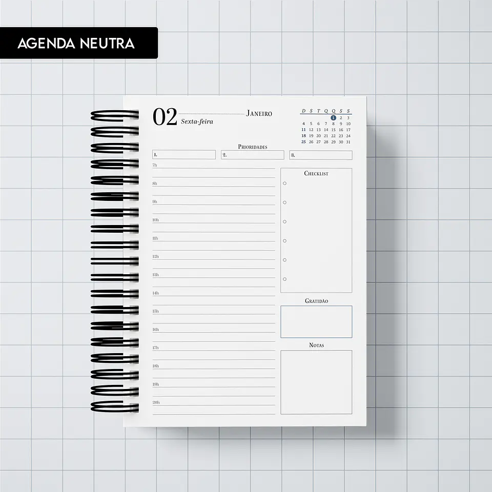 Arquivo Agenda Neutra 2026 - Trilha de Papel 1