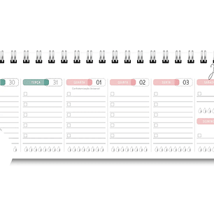 Arquivo Miolo Deskplanner Cores 2026 - Trilha de Papel