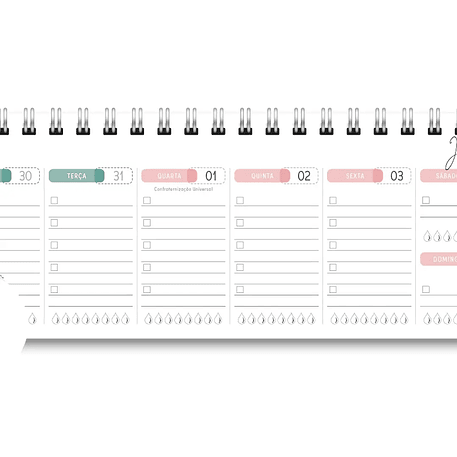 Arquivo Miolo Deskplanner Cores 2026 - Trilha de Papel 2