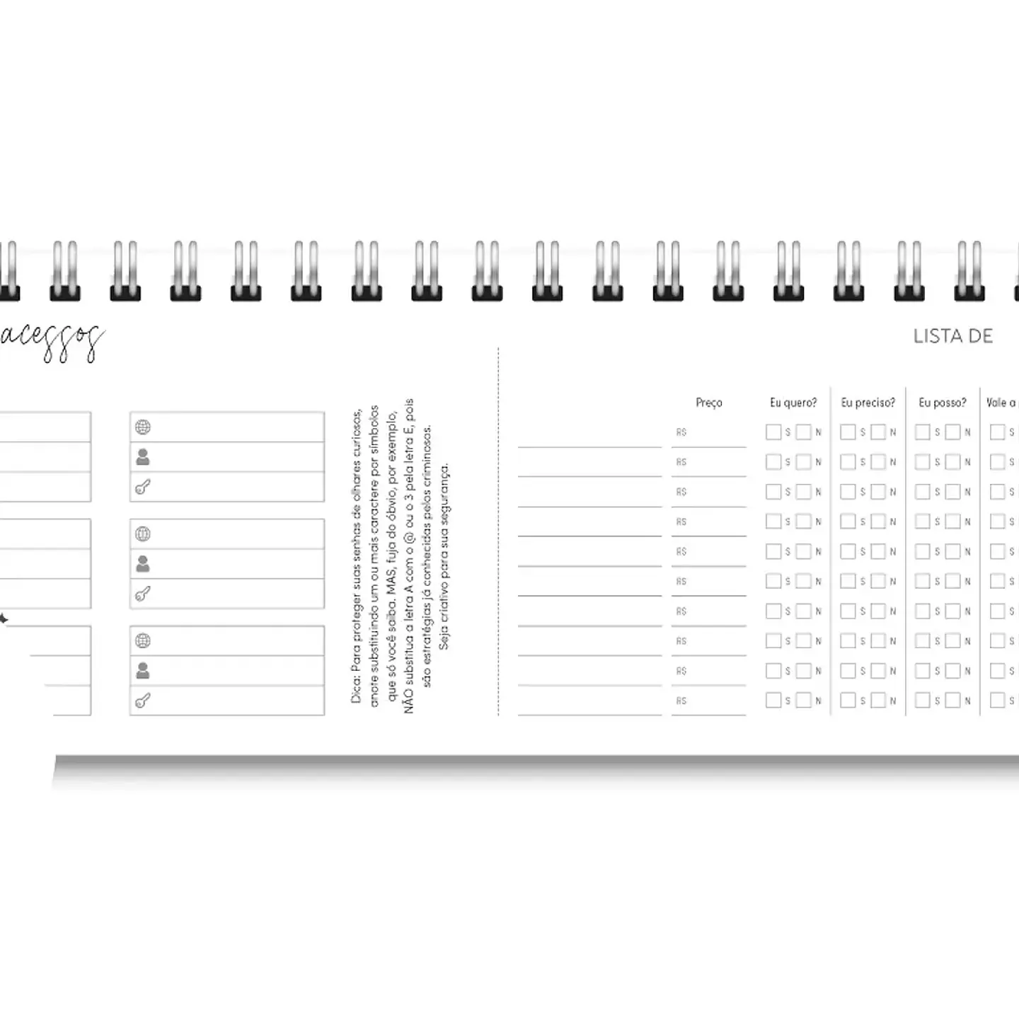 Arquivo Miolo Deskplanner Cores 2026 - Trilha de Papel 6