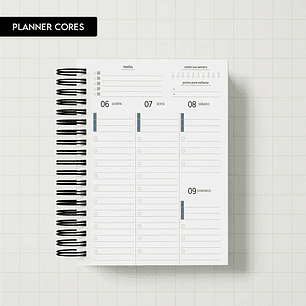 Arquivo Miolo Planner Cores 2026 - Trilha de Papel
