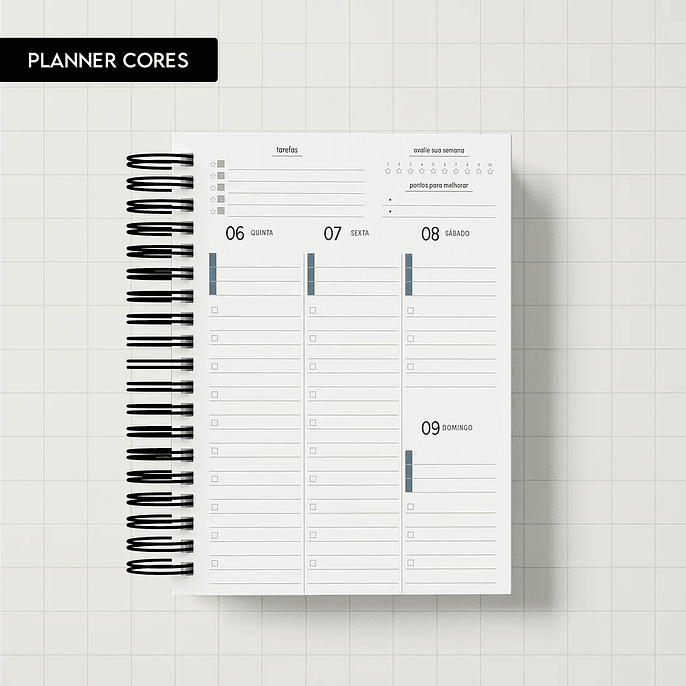 Arquivo Miolo Planner Cores 2026 - Trilha de Papel 1