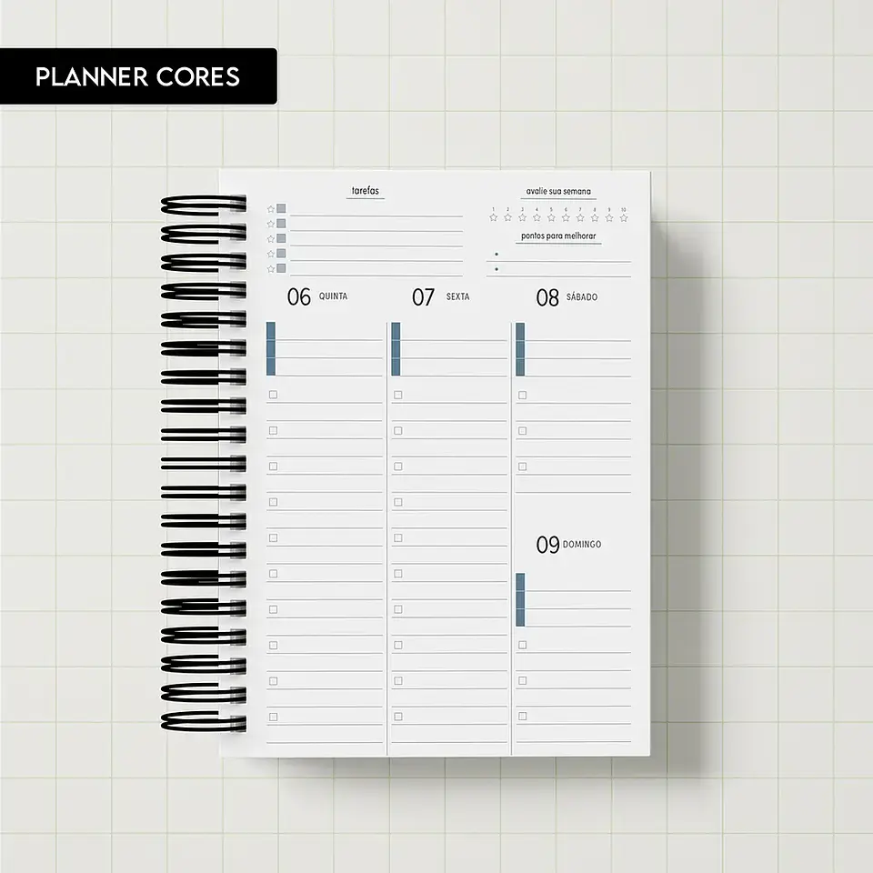 Arquivo Miolo Planner Cores 2026 - Trilha de Papel 1