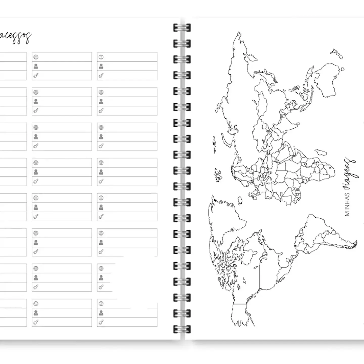 Arquivo Miolo Planner Cores 2026 - Trilha de Papel 2