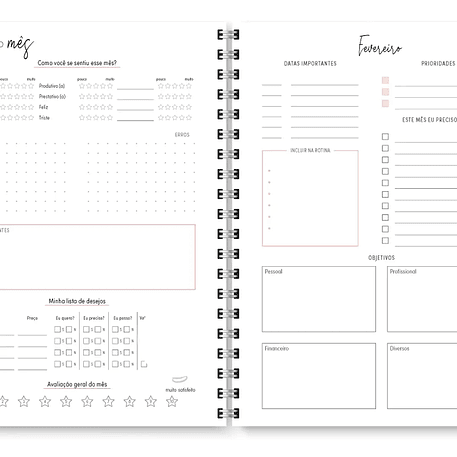 Arquivo Miolo Planner Cores 2026 - Trilha de Papel 3