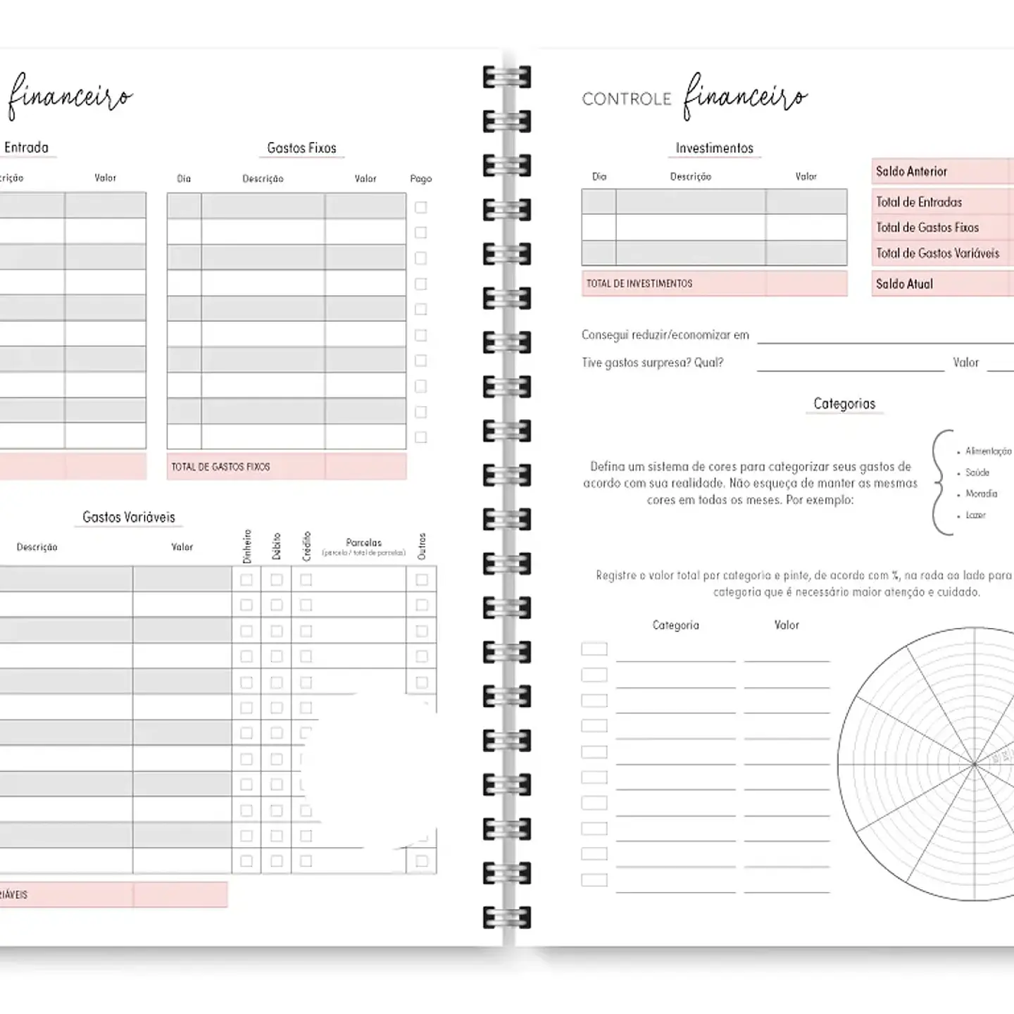 Arquivo Miolo Planner Cores 2026 - Trilha de Papel 4